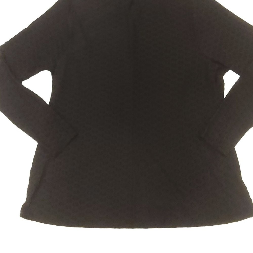 Lane Bryant Blouse Shirt Jaquard Spot Longsleeve Mock Turtleneck Black 14 16 NWT - Picture 5 of 13